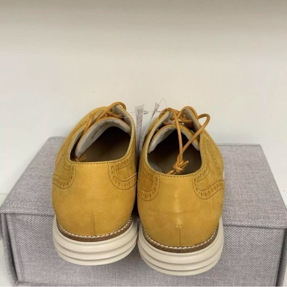 Cole Hann Custom Yellow Brogue Shoes - Picture 4 of 5
